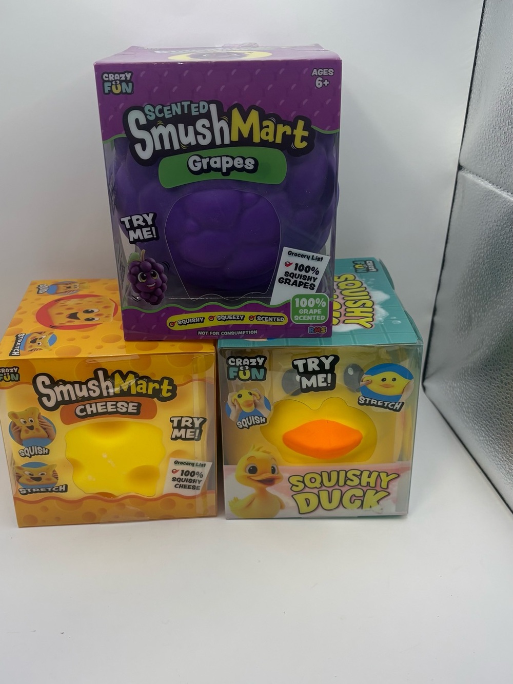 Viral SmushMart Jumbo Squishiest Bundle Cheese,Duck and scented Grapes
